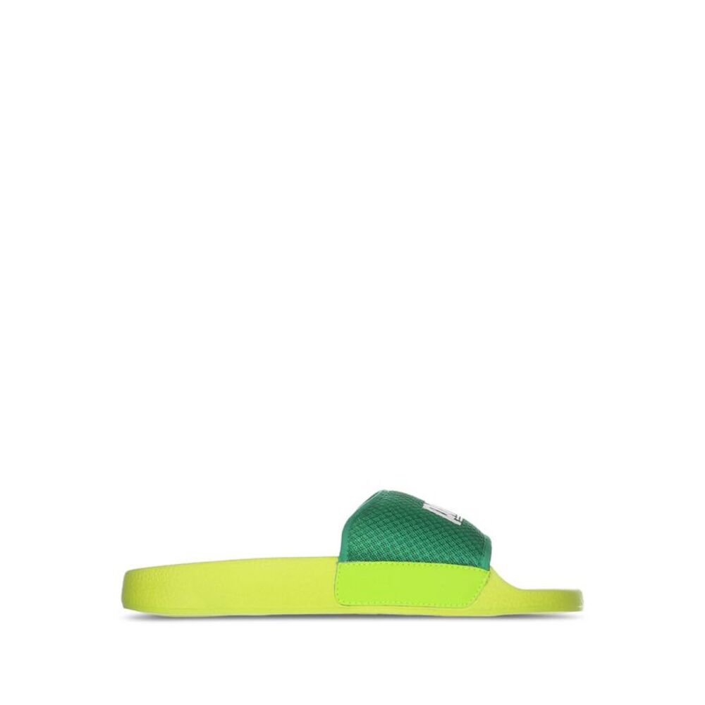 PRINCE Womens Green Logo Prism Round Toe Platform Slip On Slide Sandals 37